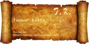 Tepper Kitti névjegykártya